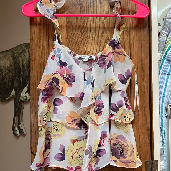 Forever 21 floral tank top - Picture 1 of 1